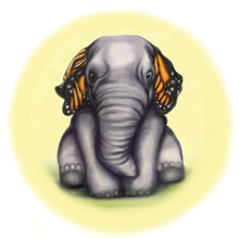 Butterphant Lavender Pin/Magnet