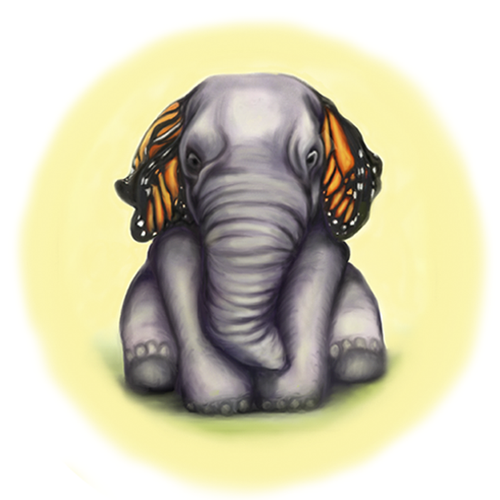 Butterphant Lavender Pin/Magnet