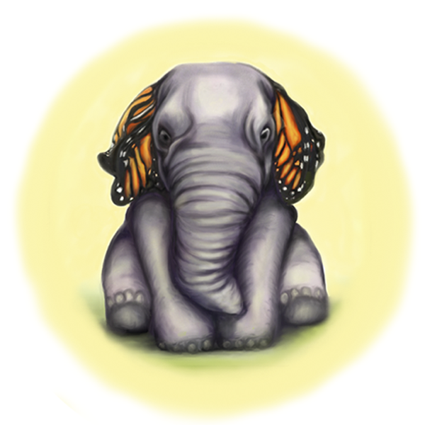 Butterphant Lavender Pin/Magnet