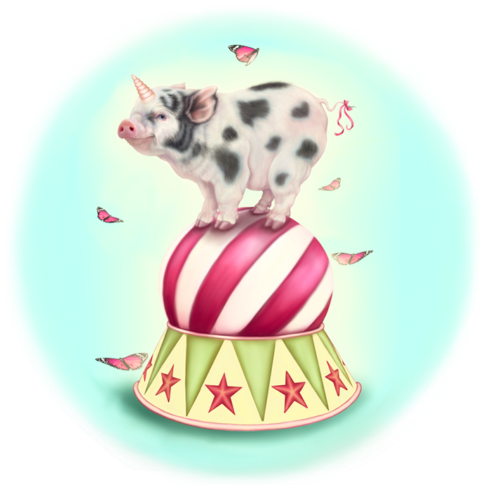 Circus Pig Pin/Magnet