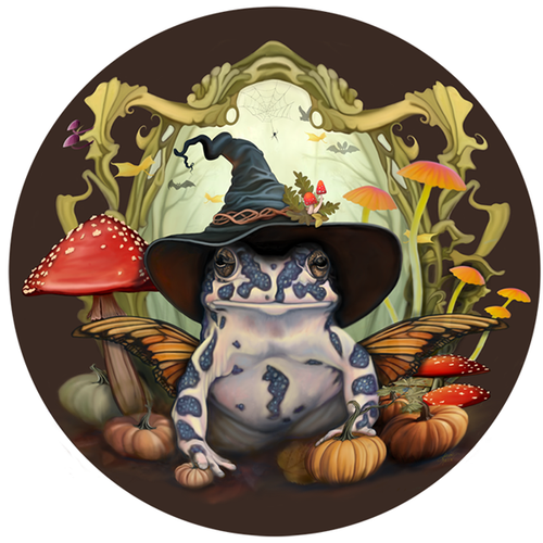 Frog Witch Pin/Magnet