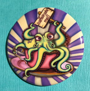 Coffepuss Pin/Magnet - The Butterfrog