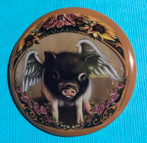 Mini Pig Pin/Magnet - The Butterfrog