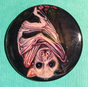 Leucism Bat Pin/Magnet - The Butterfrog