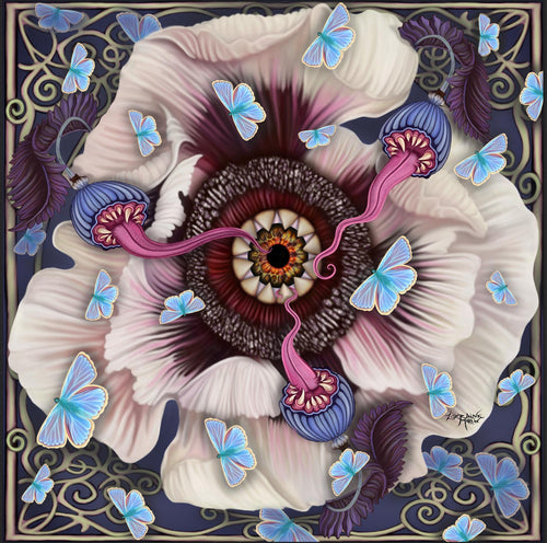 Carnivorous Poppy Luster Print - The Butterfrog