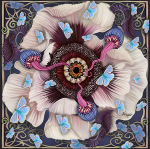 Carnivorous Poppy Luster Print - The Butterfrog