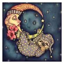 Sloth Moon Luster Print - The Butterfrog