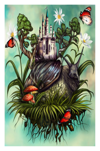 Castle Snail Giclee Canvas Prints - The Butterfrog