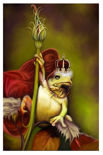 King Frog Luster Print