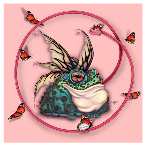 Circle Frog Luster Print - The Butterfrog