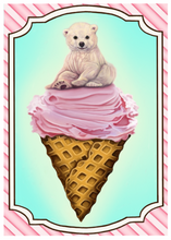 Polar Bear Ice Cream Luster Prints - The Butterfrog