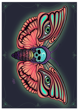 Psychedelic Moth Luster Prints - The Butterfrog