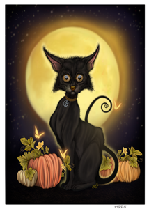 Fall Festival Kitty Luster Print