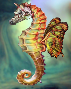 Seahorse Luster Print - The Butterfrog