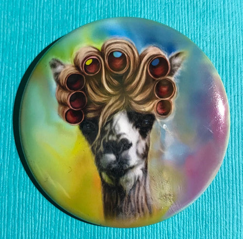 Dolly Llama Pin/Magnet - The Butterfrog