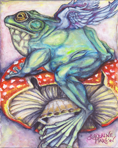 Angel Frog Giclee Canvas Print - The Butterfrog