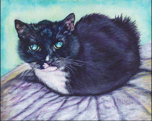 Baggins Tuxedo Cat Luster Print