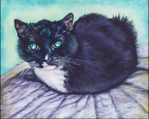 Baggins Tuxedo Cat Giclee Canvas Print - The Butterfrog