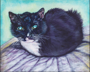Baggins Tuxedo Cat Giclee Canvas Print - The Butterfrog