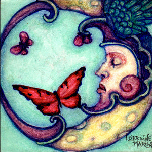Butterfly Moon Luster Prints - The Butterfrog