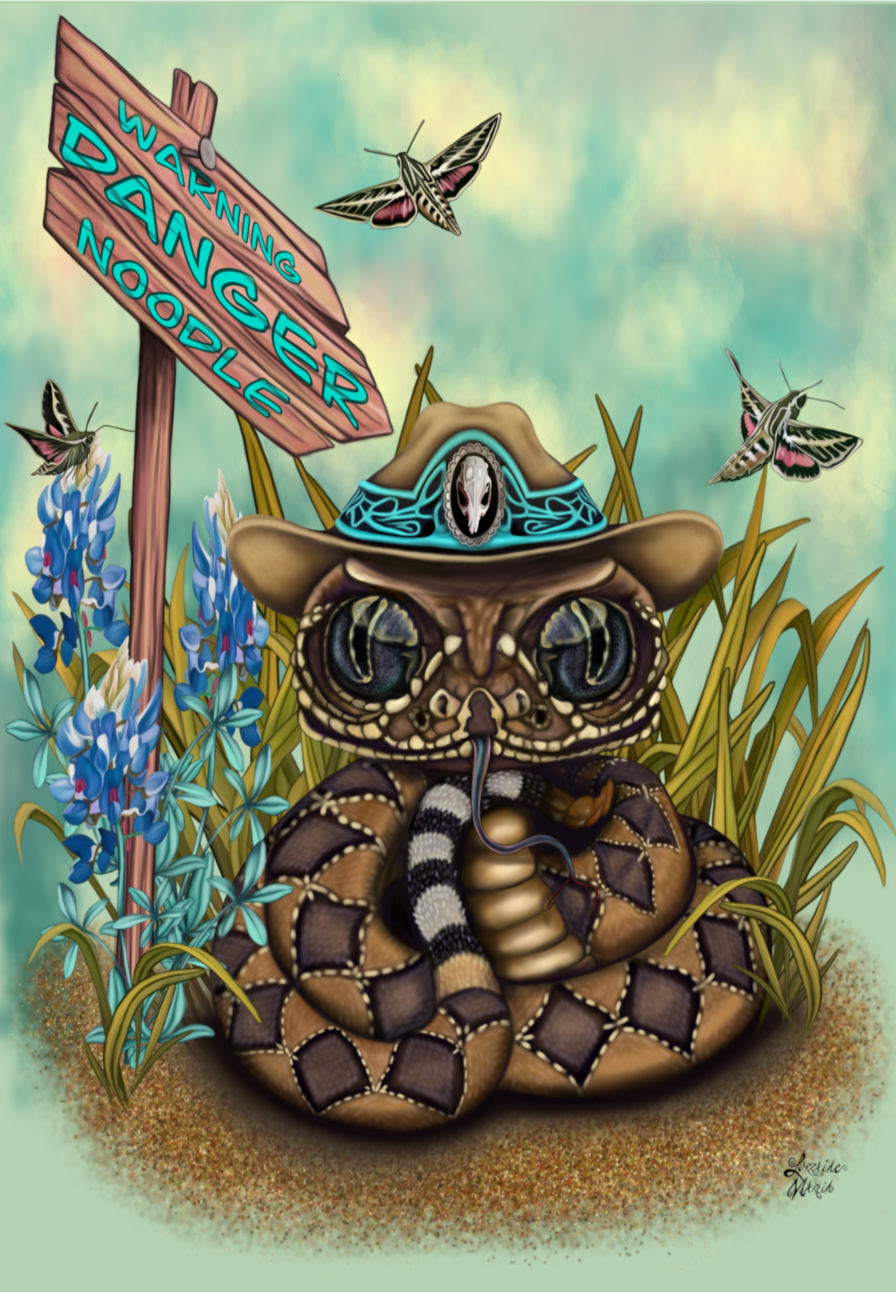 Danger Noodle Giclee Canvas Prints - The Butterfrog