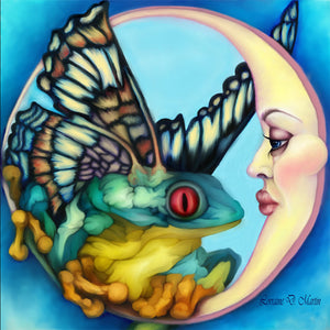 Butterfrog Moon {Digital} Giclee Canvas Prints - The Butterfrog