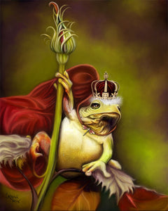 King Frog Giclee Canvas Prints - The Butterfrog