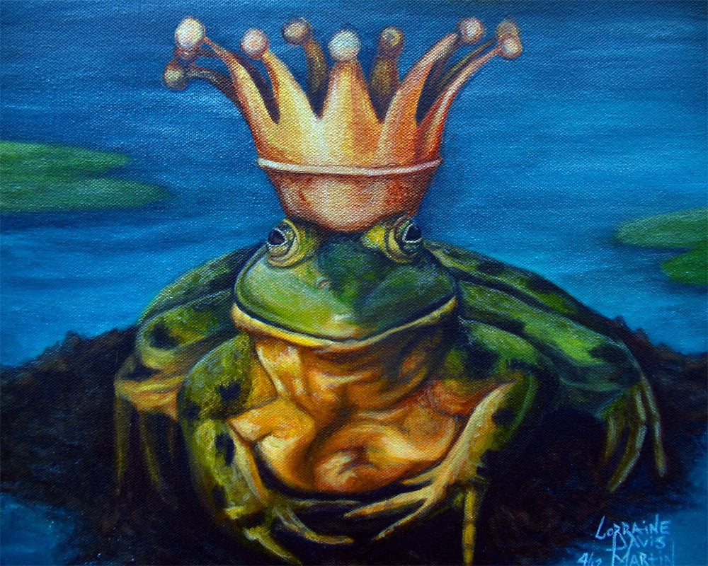 Kiss Me, Original Acrylic Painting - The Butterfrog