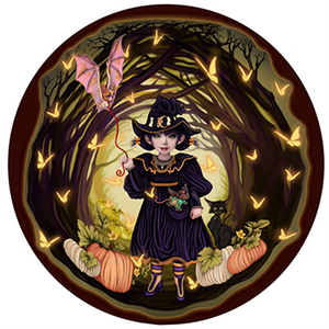 Fall Festival Witch Pin/Magnet