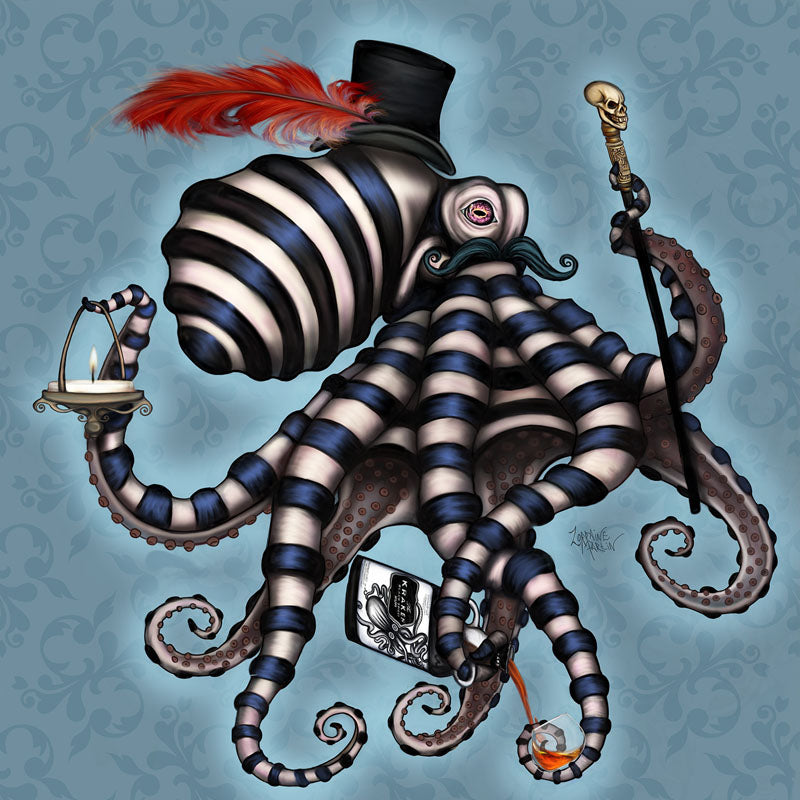 Mr. Aristocracken Octopus Luster Print - The Butterfrog