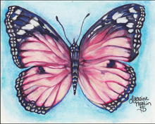 Pink Butterfly Giclee Canvas Print - The Butterfrog