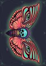 Psychedelic Moth Giclee Canvas Prints - The Butterfrog