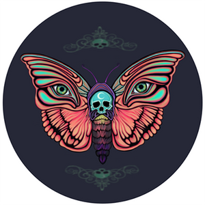 Psychedelic Moth Pin/Magnet