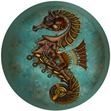 Steampunk Seahorse Pin/Magnet