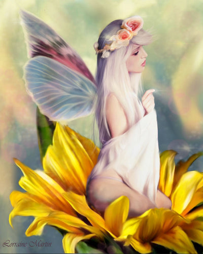 Sunflower Fae Giclee Canvas Prints - The Butterfrog
