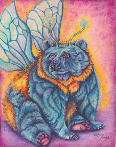 Bumble Bear Giclee Canvas Print - The Butterfrog
