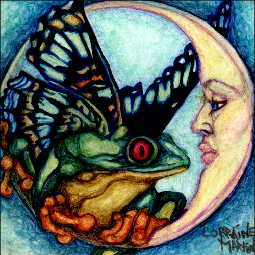 Butterfrog Moon {Coptic Marker} Luster Print - The Butterfrog