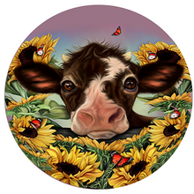 Sunflower Cow Pin/Magnet